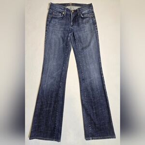 7 For All Mankind Dark Blue Boot Cut Jeans